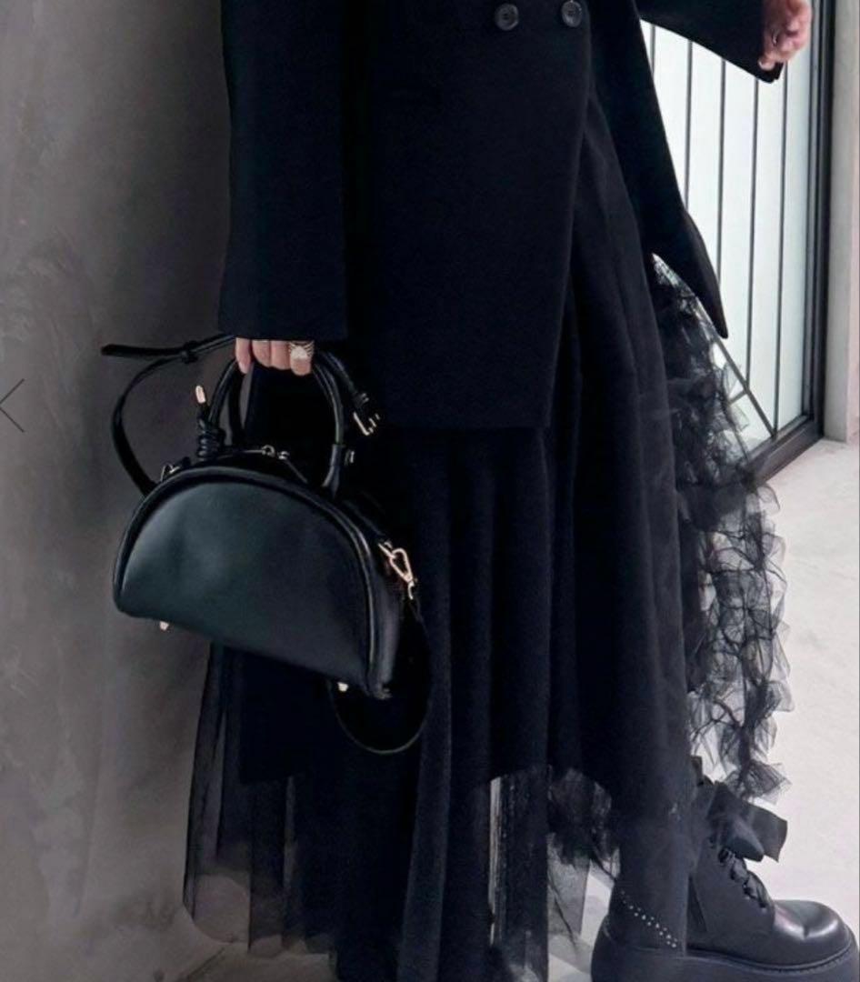 【アキロン×Donobanコラボ】2wayレザーラウンドボストンBAG