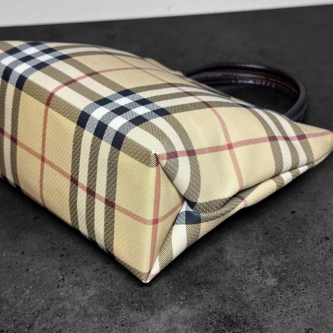 BURBERRY LONDON ノバチェック　ハンドバッグ ロゴプレート