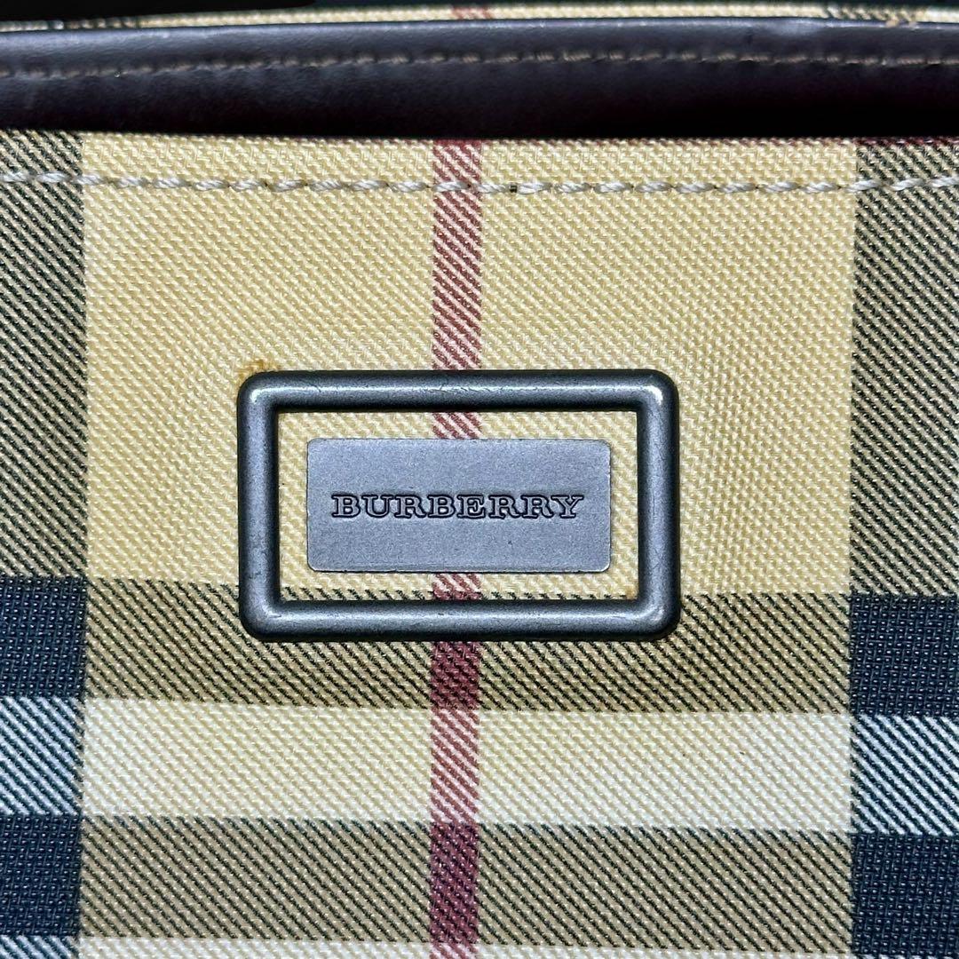 BURBERRY LONDON ノバチェック　ハンドバッグ ロゴプレート