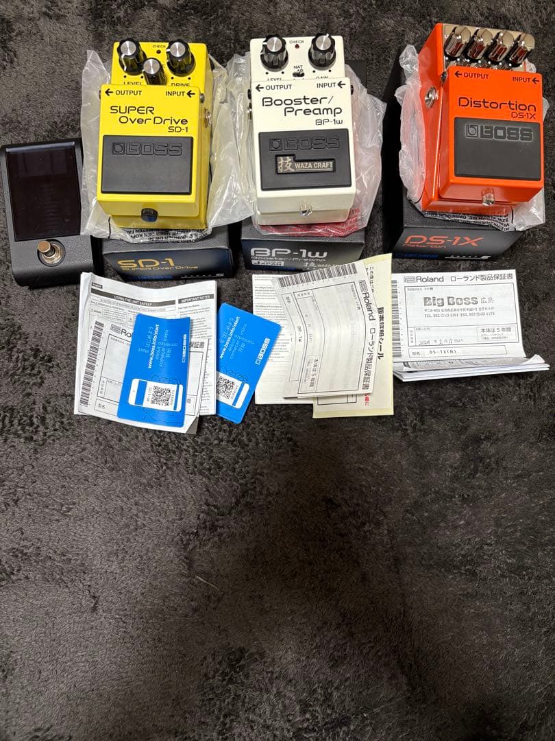 BOSS BP-1w SD-1 DS-1x (おまけ　KORGペダルチューナー)
