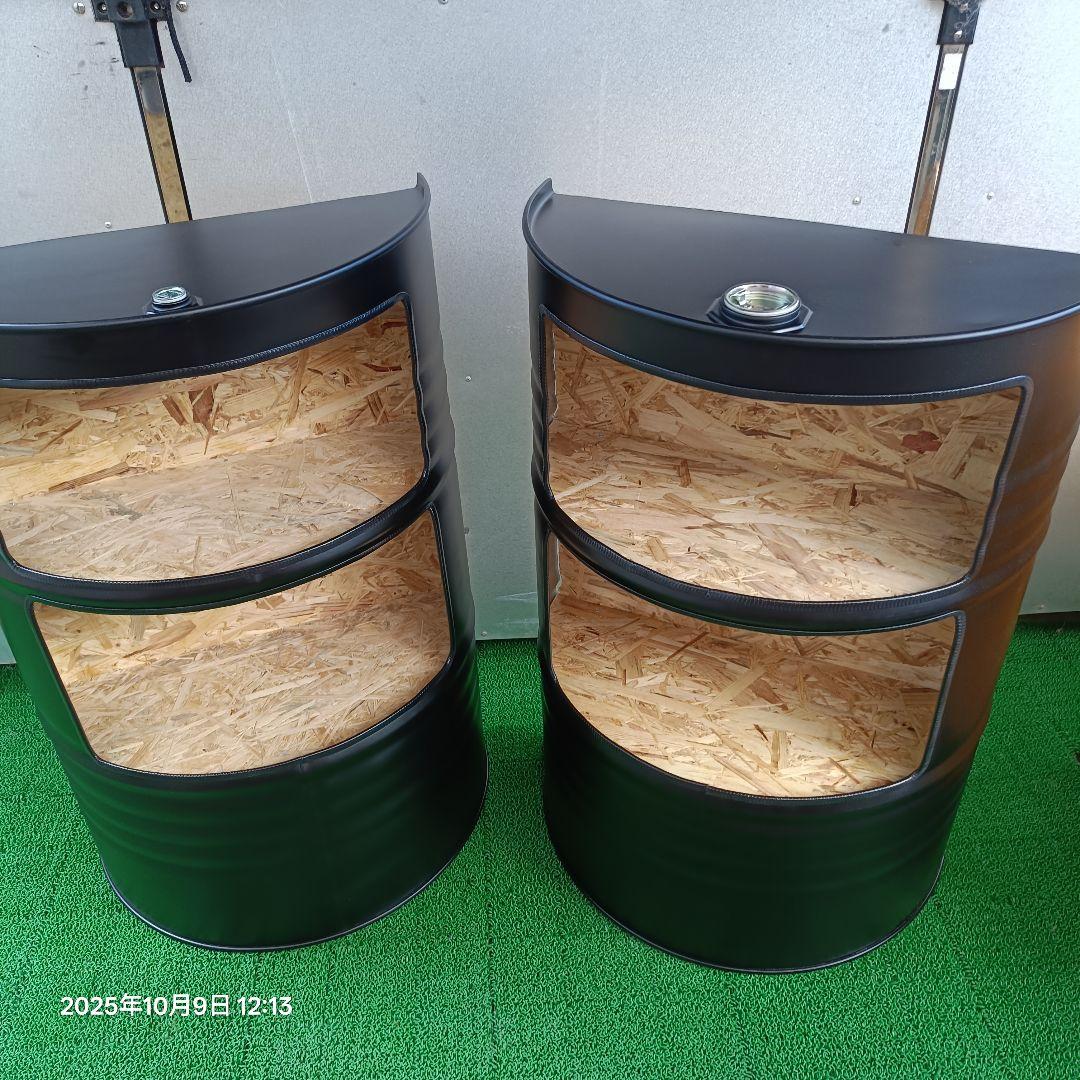 じみー様予約済み！ドラム缶remakeBOX！マッドブラック＆OSB合板仕上げ！