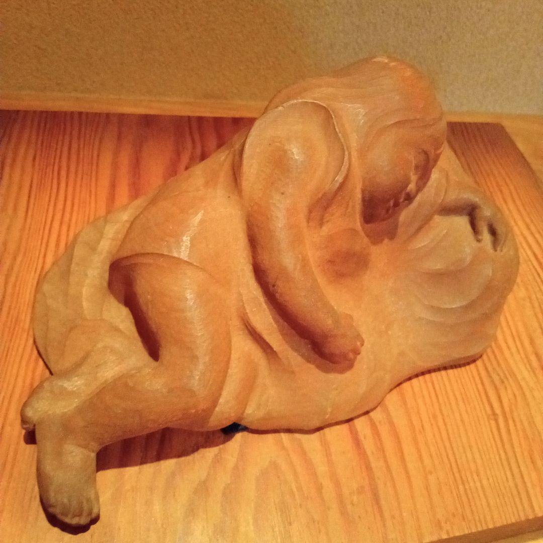 【真作】木彫 石本暁海 ( 師: 米原雲海 )