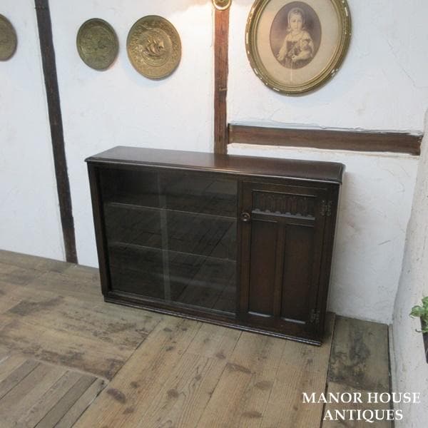 イギリス アンティーク 家具 ブックケース 本棚 書棚 ガラス戸 6982d