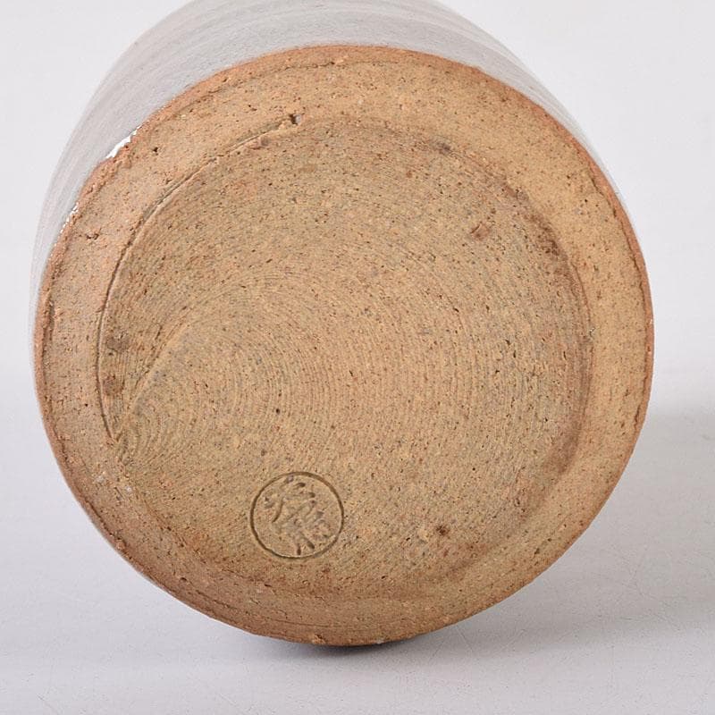 茶道具　萩焼　天寵山　七代　兼田三左エ門造　肩衝茶入　仕覆付　共箱　V　8140