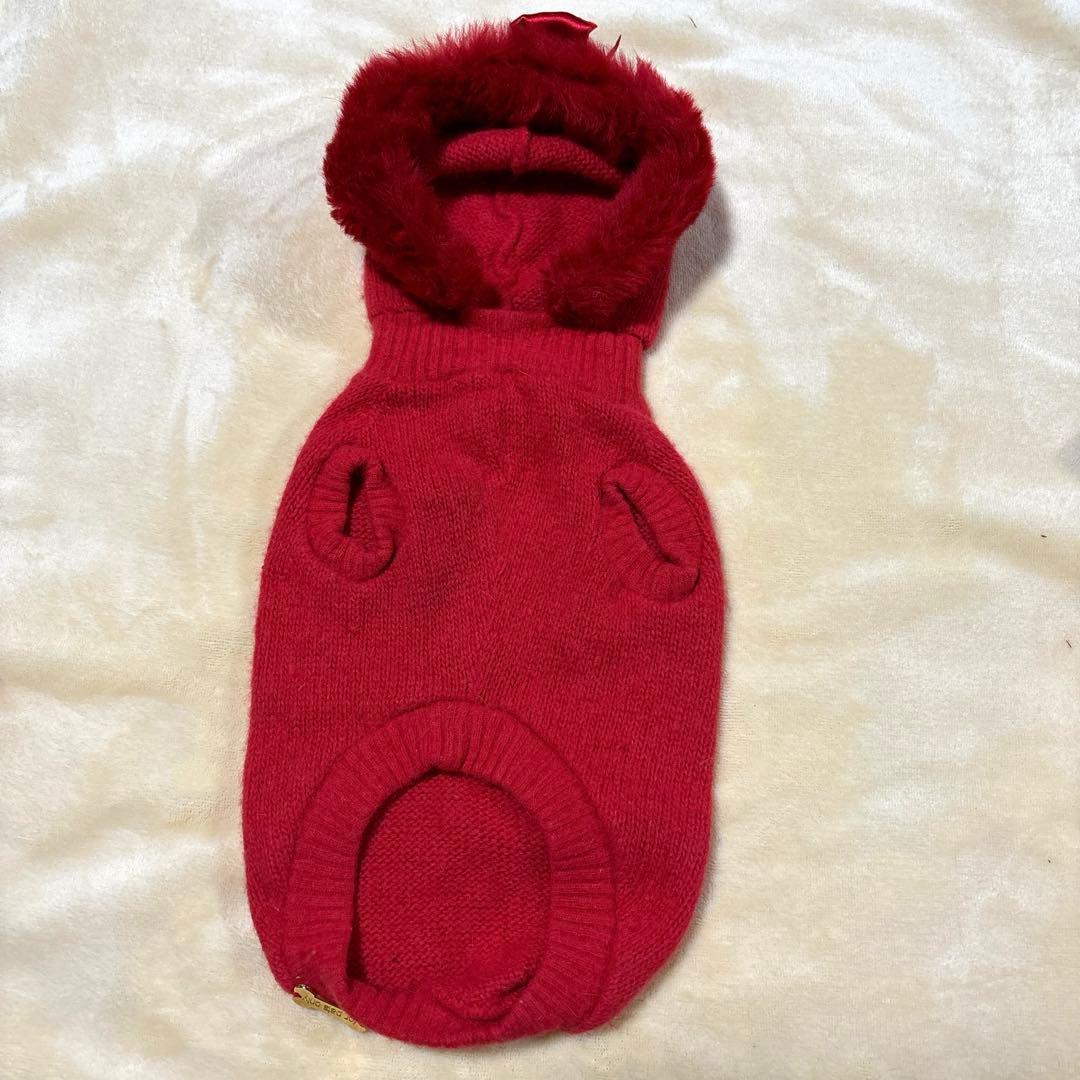 【美品】for pets only ハートビジュー付きニットM