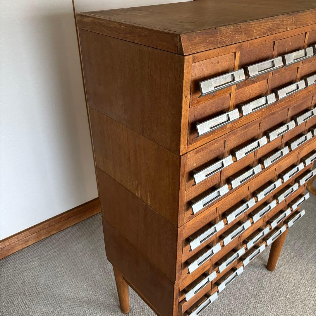 しげ様 図書館 キャビネット カード入 レトロ 店舗 アンティーク 什器 家具