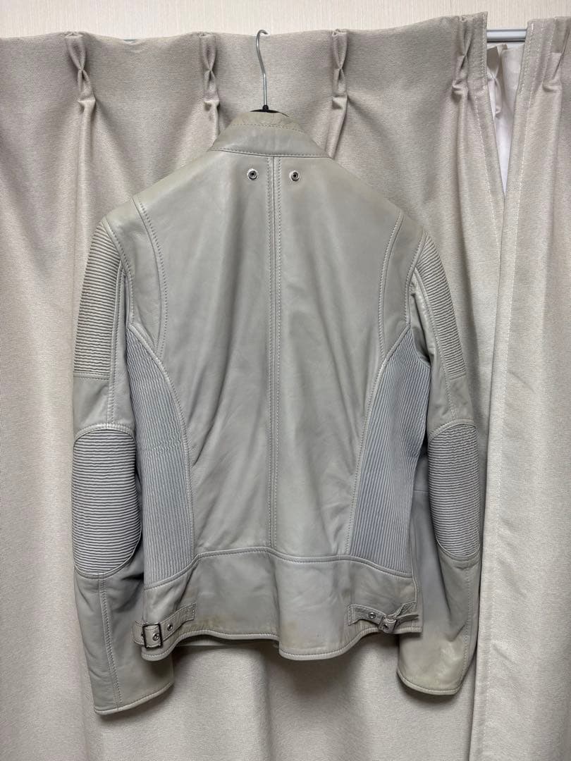 グレー レザー シングルライダースジャケット DIESEL ディーゼル