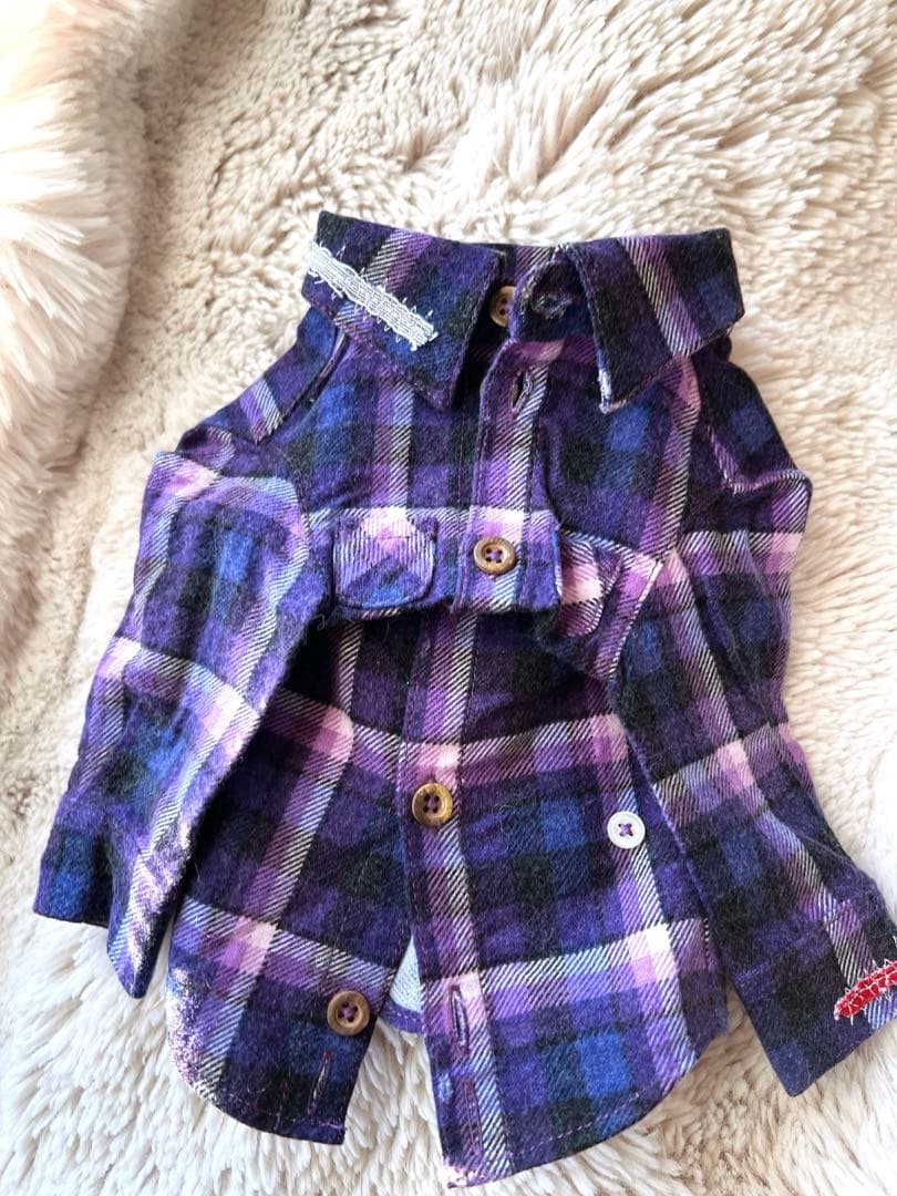 希少で極美品❣️色がとっても素敵です❣️Atelier GGネルシャツ/紫/2ハーフ