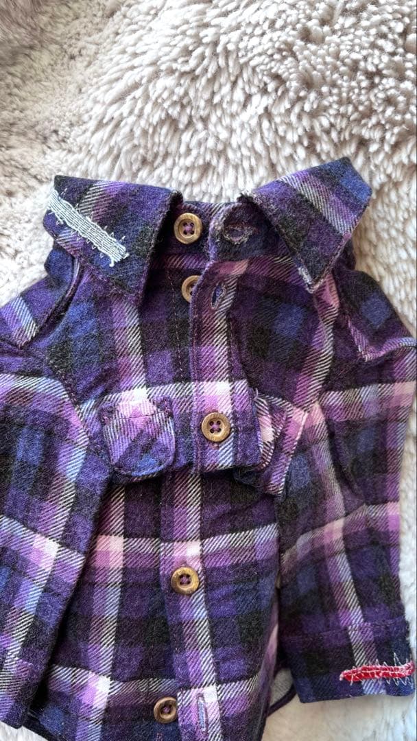 希少で極美品❣️色がとっても素敵です❣️Atelier GGネルシャツ/紫/2ハーフ