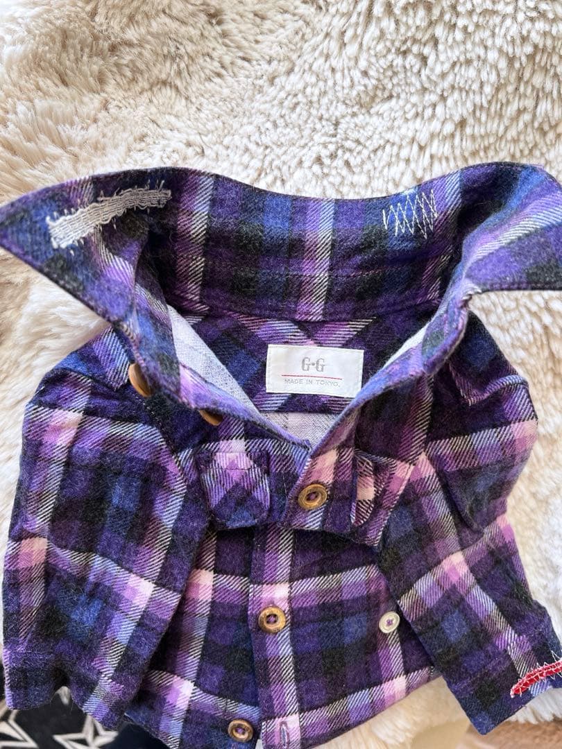 希少で極美品❣️色がとっても素敵です❣️Atelier GGネルシャツ/紫/2ハーフ