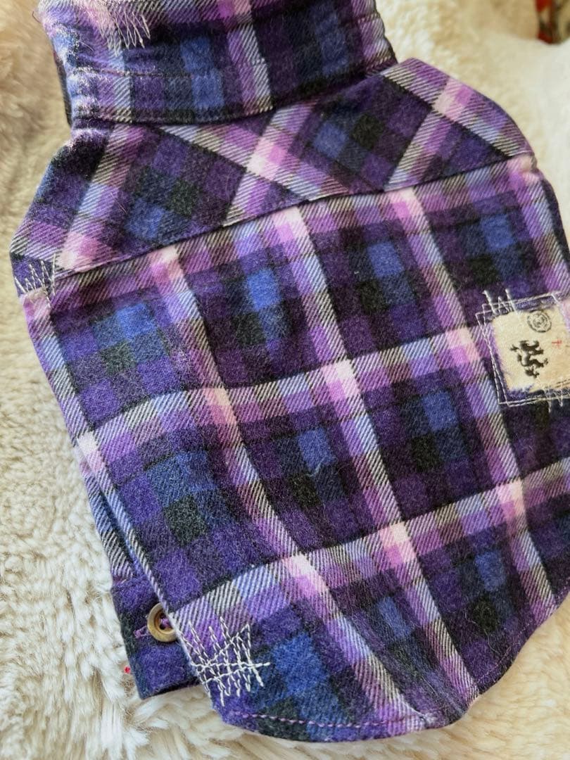 希少で極美品❣️色がとっても素敵です❣️Atelier GGネルシャツ/紫/2ハーフ