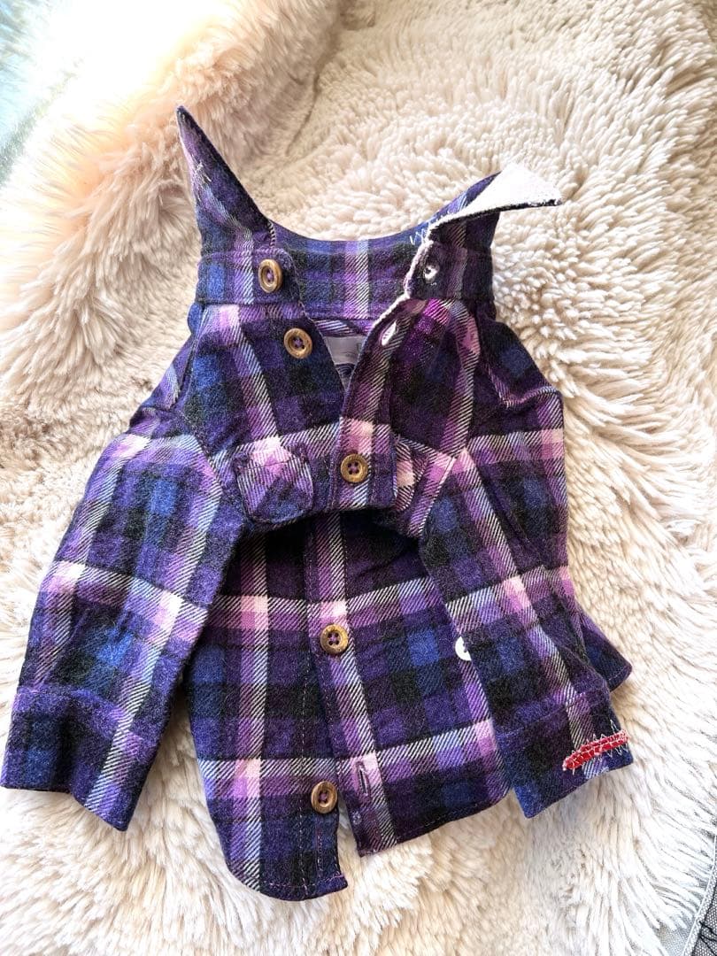 希少で極美品❣️色がとっても素敵です❣️Atelier GGネルシャツ/紫/2ハーフ