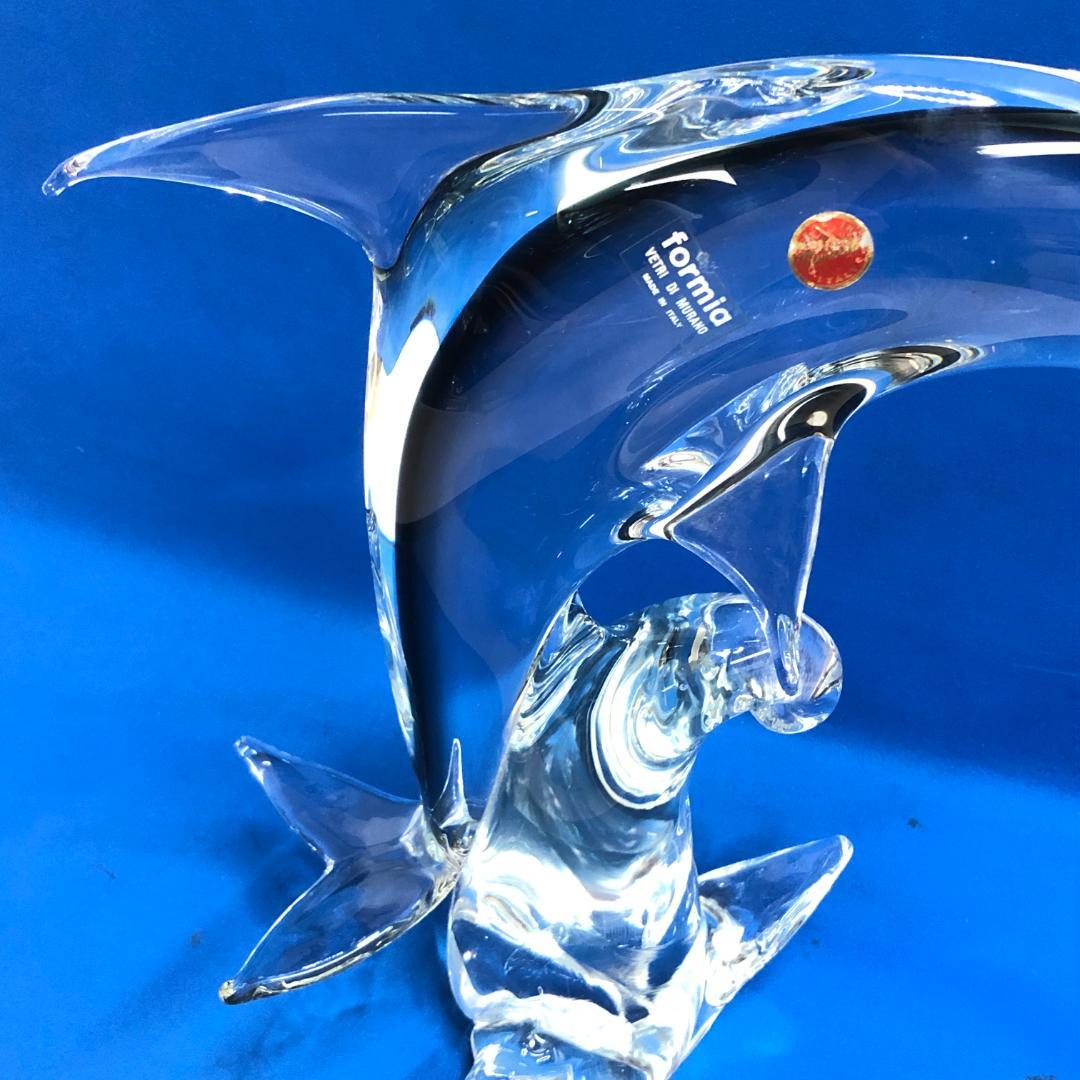 formia イルカ ガラス 置物 クリスタル イタリア製 MURANO