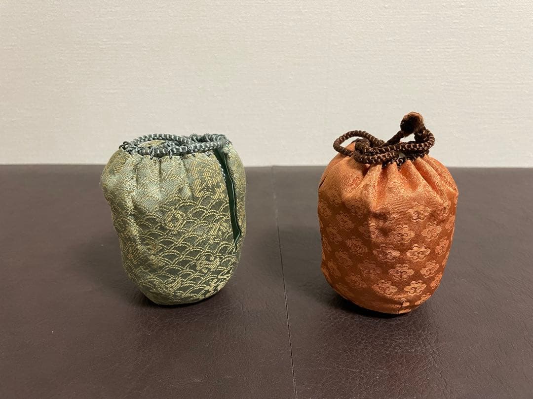 十四代朝日豊斎　鹿背茶入　共箱　仕覆　栞　朝日焼　茶道具　茶入