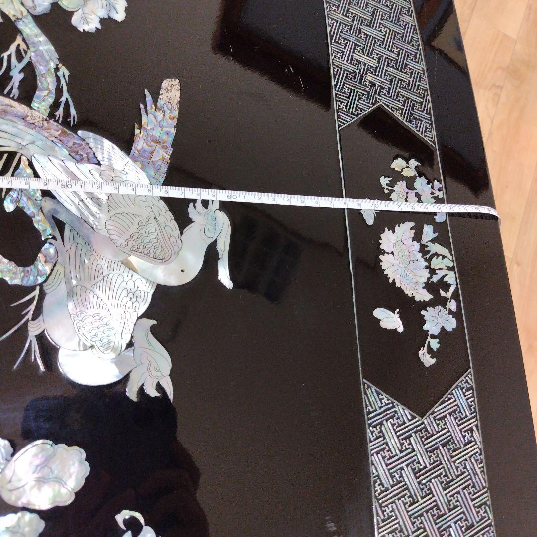 螺鈿テーブル　ローテーブル　座卓　円卓螺鈿　ラデン　高級　李朝家具