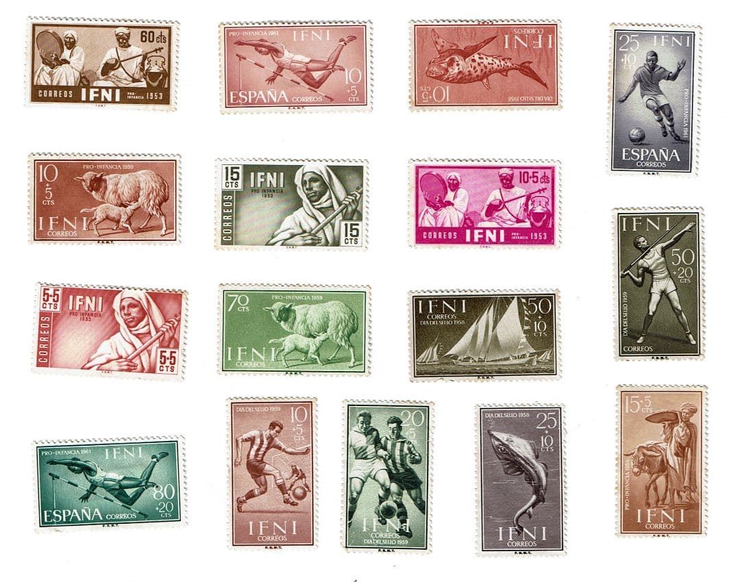 1959年 スペイン IFNI 切手 15枚セット