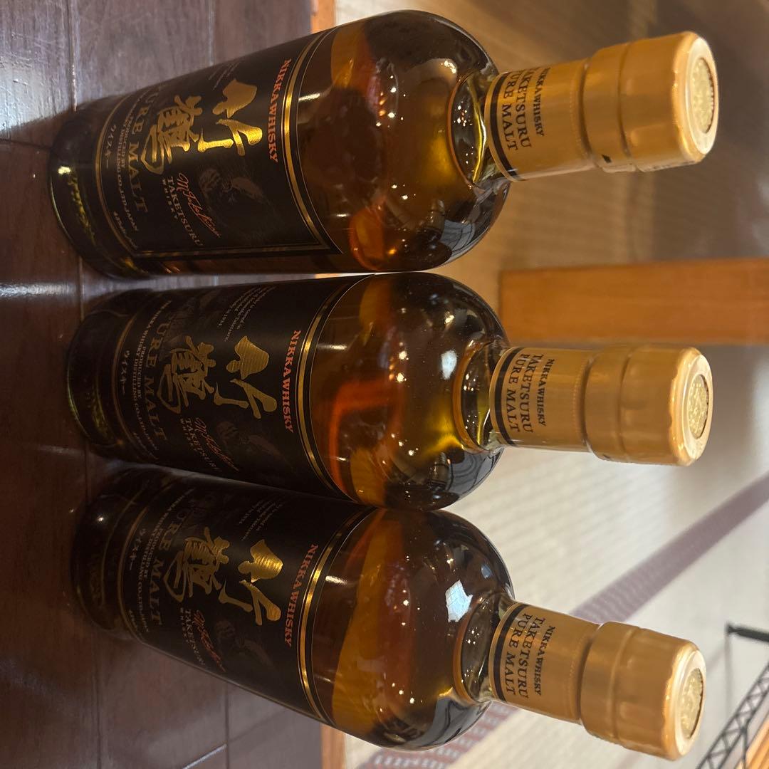 ウイスキー 3本セット 竹鶴黒ラベル