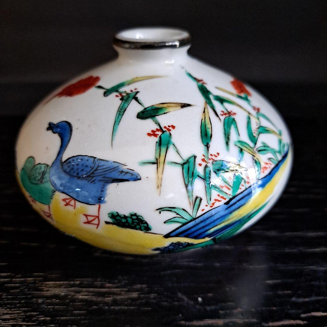 江戸期　白磁　柿右衛門手　　油壺　極上　角福