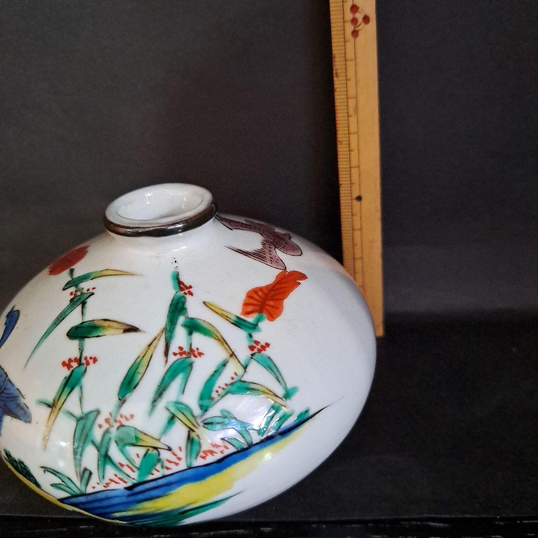 江戸期　白磁　柿右衛門手　　油壺　極上　角福