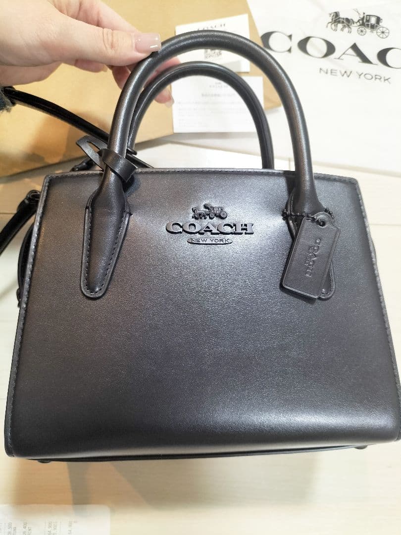 COACH アンドレア キャリーオール ブラック ショルダーバッグ