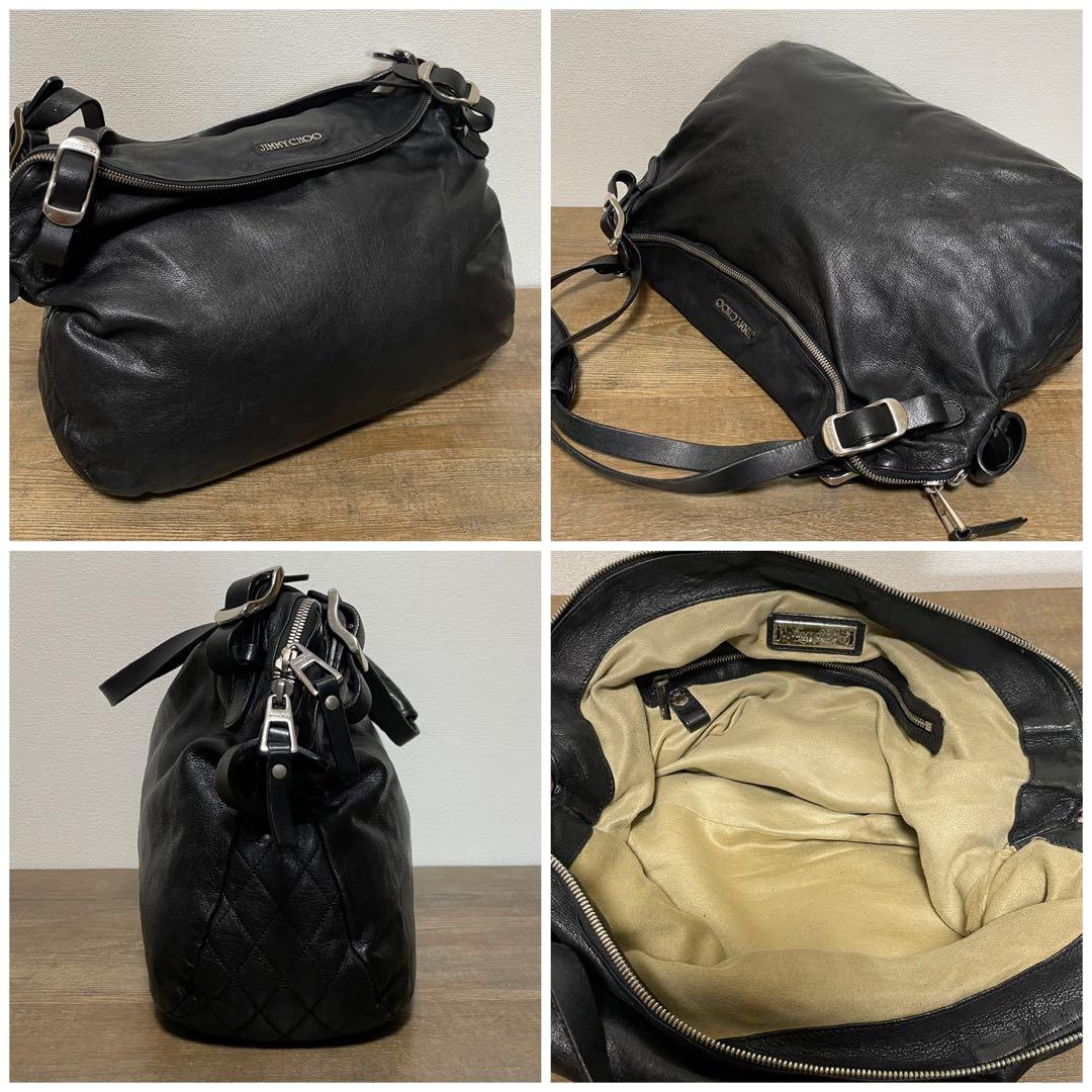 ■JIMMY CHOO(ジミーチュウ) 良品/ショルダーバッグ / ブラック 黒