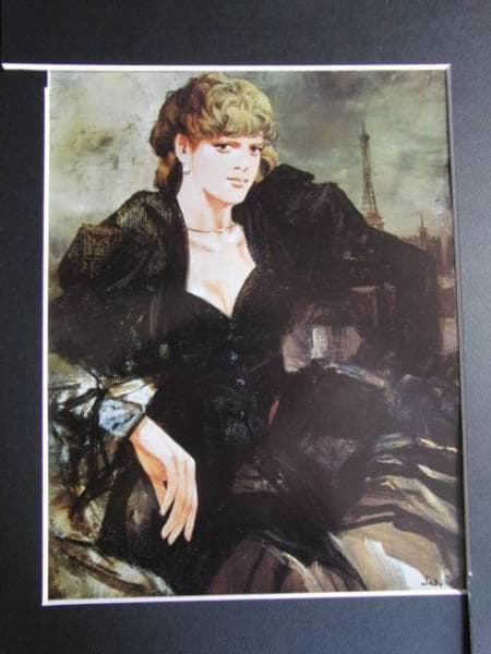 斎藤三郎、トロカデロ、希少画集画、新品額装付、状態良好