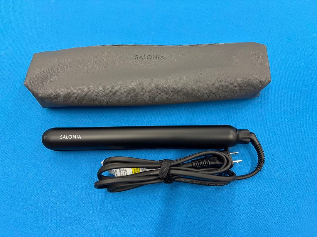 SALONIA ストレートヘアアイロン ブラック ケース付き