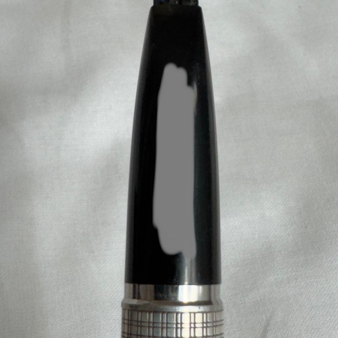 レザーケース・インク付き プラチナ Ptペン先 万年筆 シルバー silver