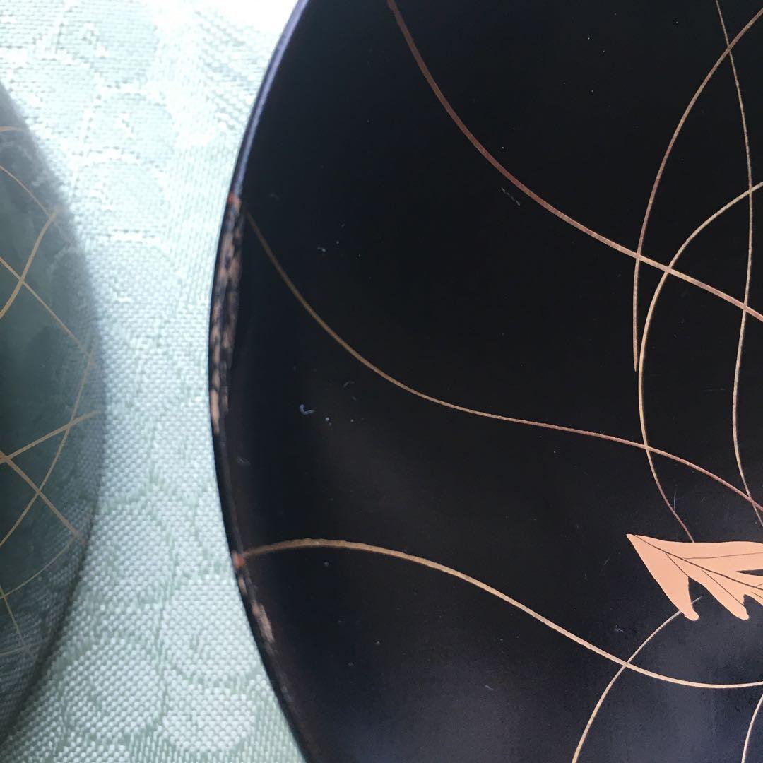 逸品　極上春の七草蒔絵　四方脚付膳　蓋付碗セット　A