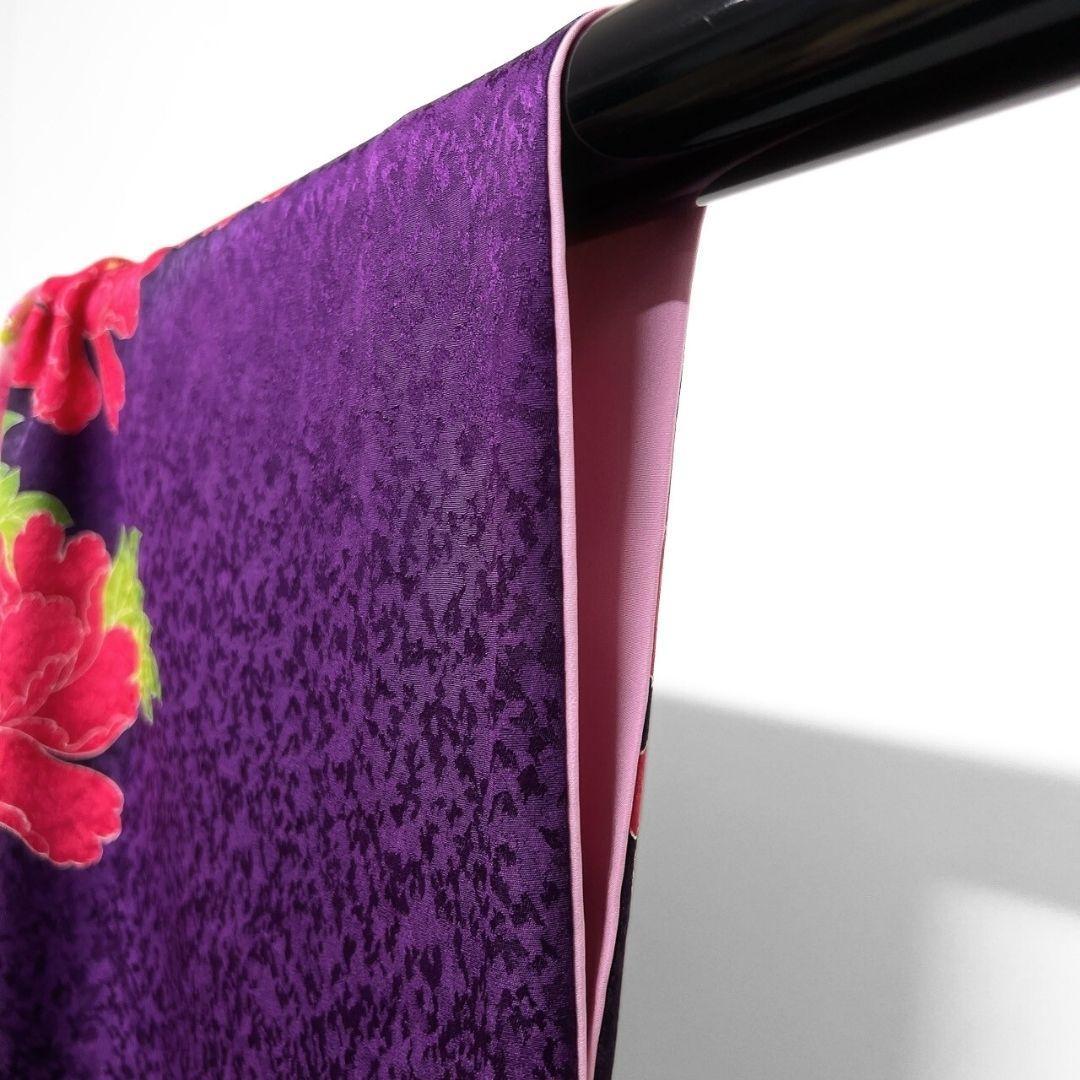 金彩　牡丹　牡丹模様　振袖　着物　013a p