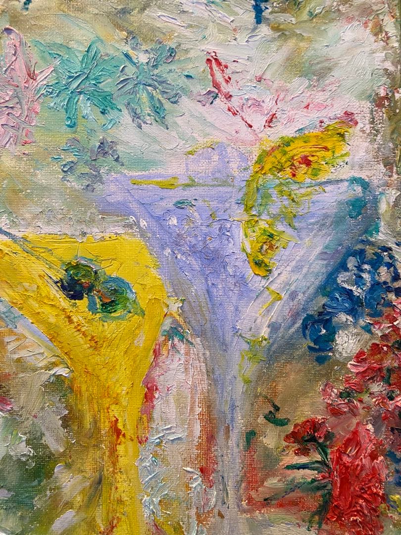 油彩画【garden party】 4号