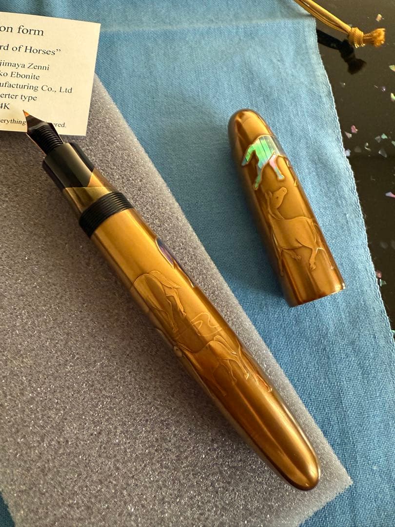 万年筆、蒔絵、輪島屋善仁-群馬