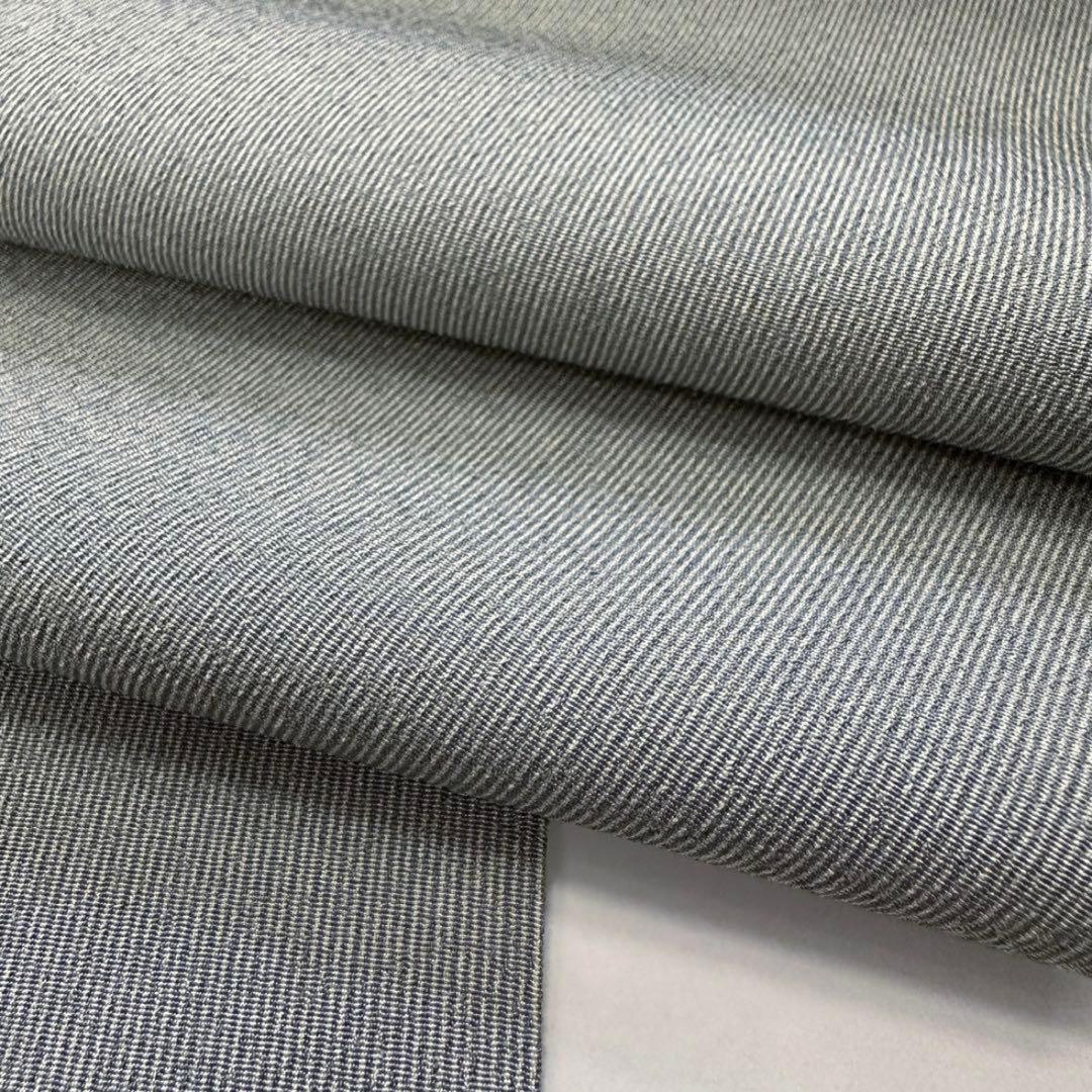 新品 東レ シルック 小紋 反物 江戸小紋 万筋 ブルーグレー