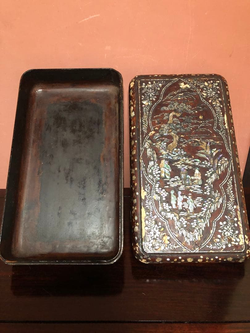 古格漂う唐物もしくは李朝の螺鈿細工文箱