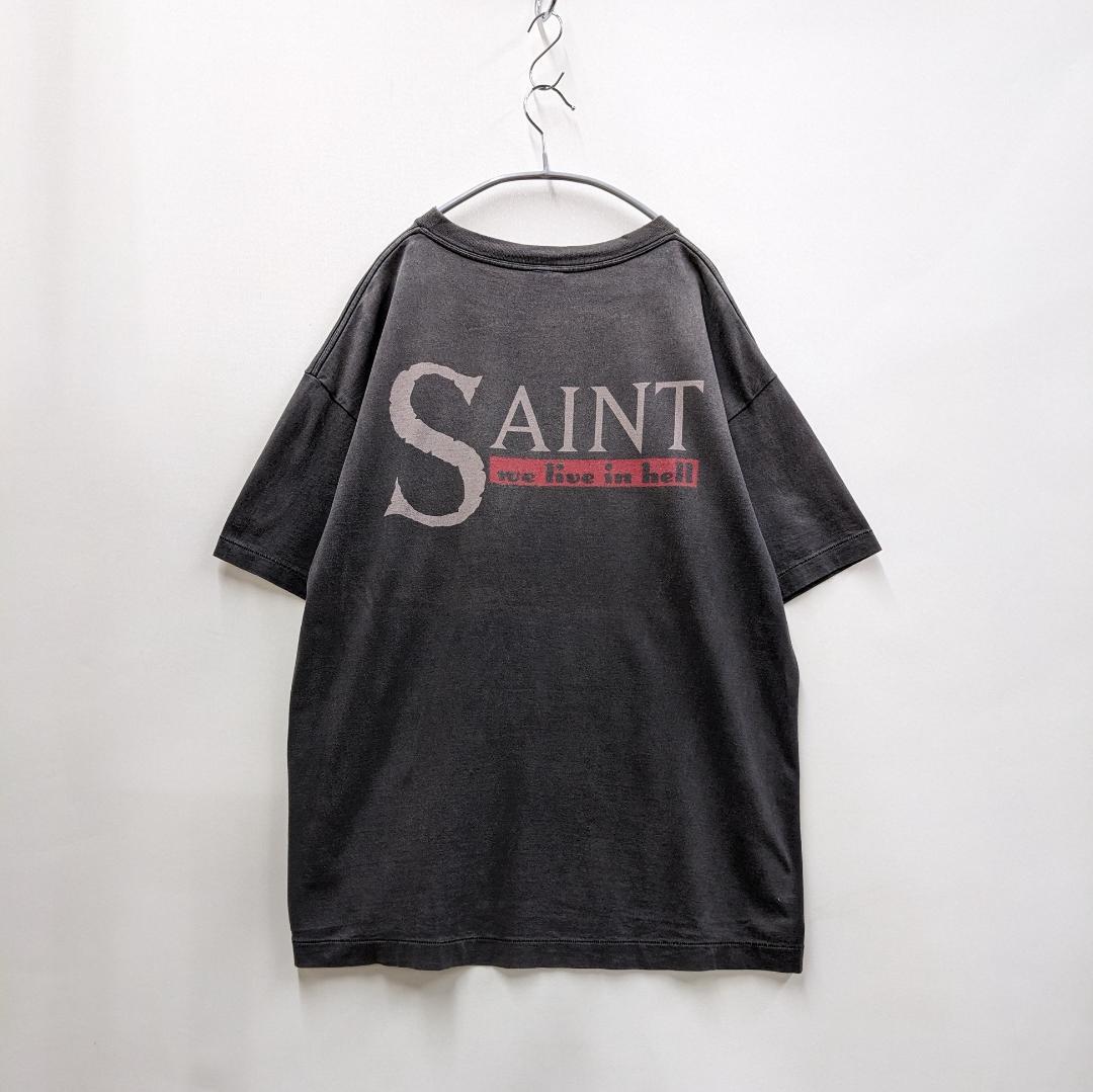 セントマイケル/両面プリントT/ヴィンテージ加工/SIZE XLビッグシルエット