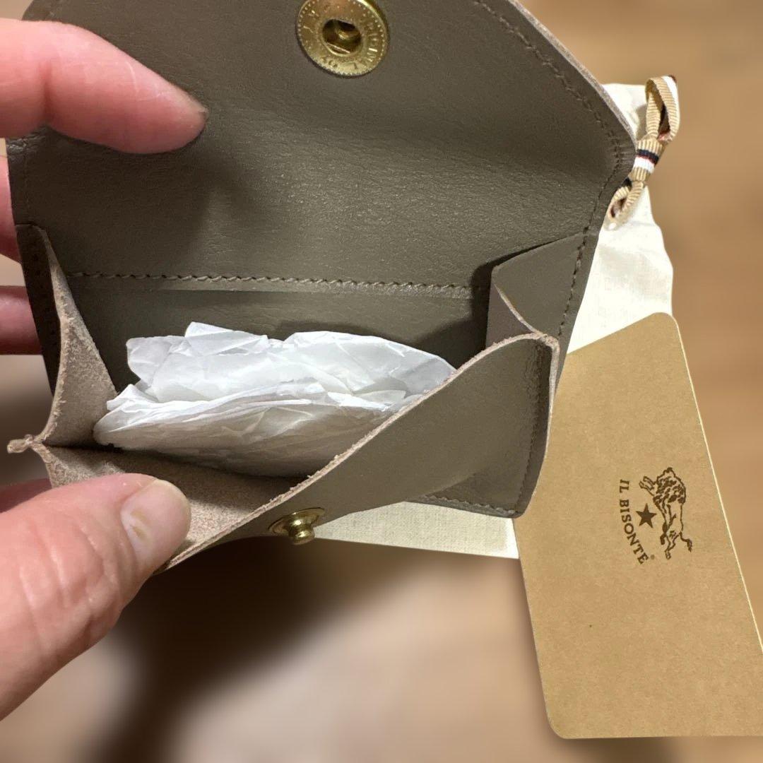 IL BISONTE グレー 二つ折り財布　お値下げ