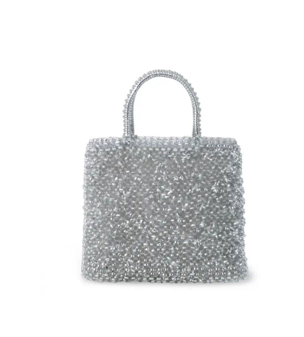 アンテプリマ　ペルラグリッター　ワイヤーバッグパール　シルバー極美品