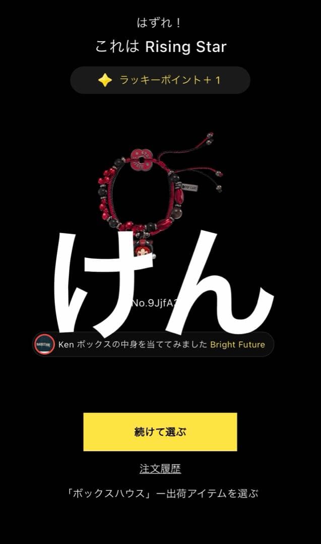 Have a Good Run ブレスレット　Rising Starシークレット