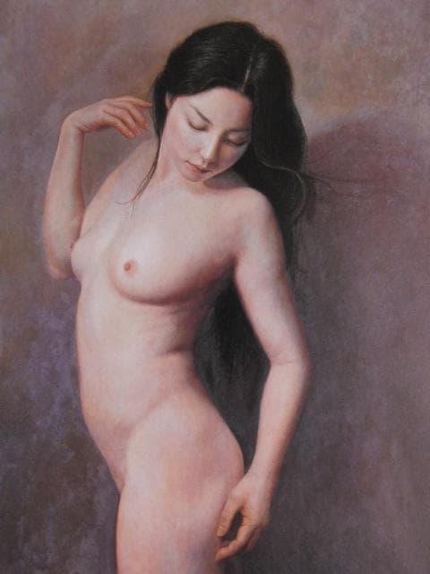 舟木誠一郎、微風、希少な画集より、新品高級額・額装付、状態良好