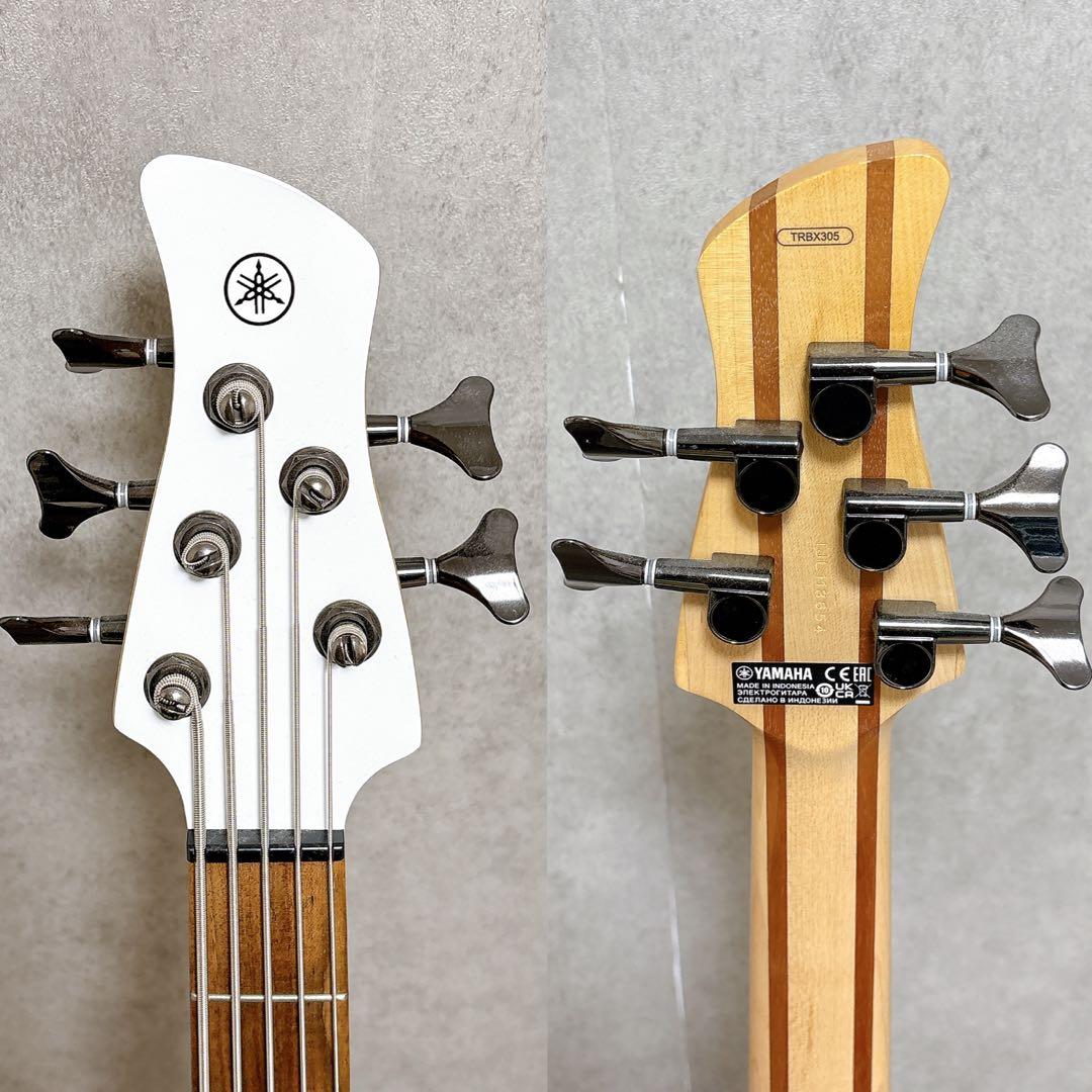 美品 YAMAHA ヤマハ TRBX305 5弦 エレキベース 白 アクティブ