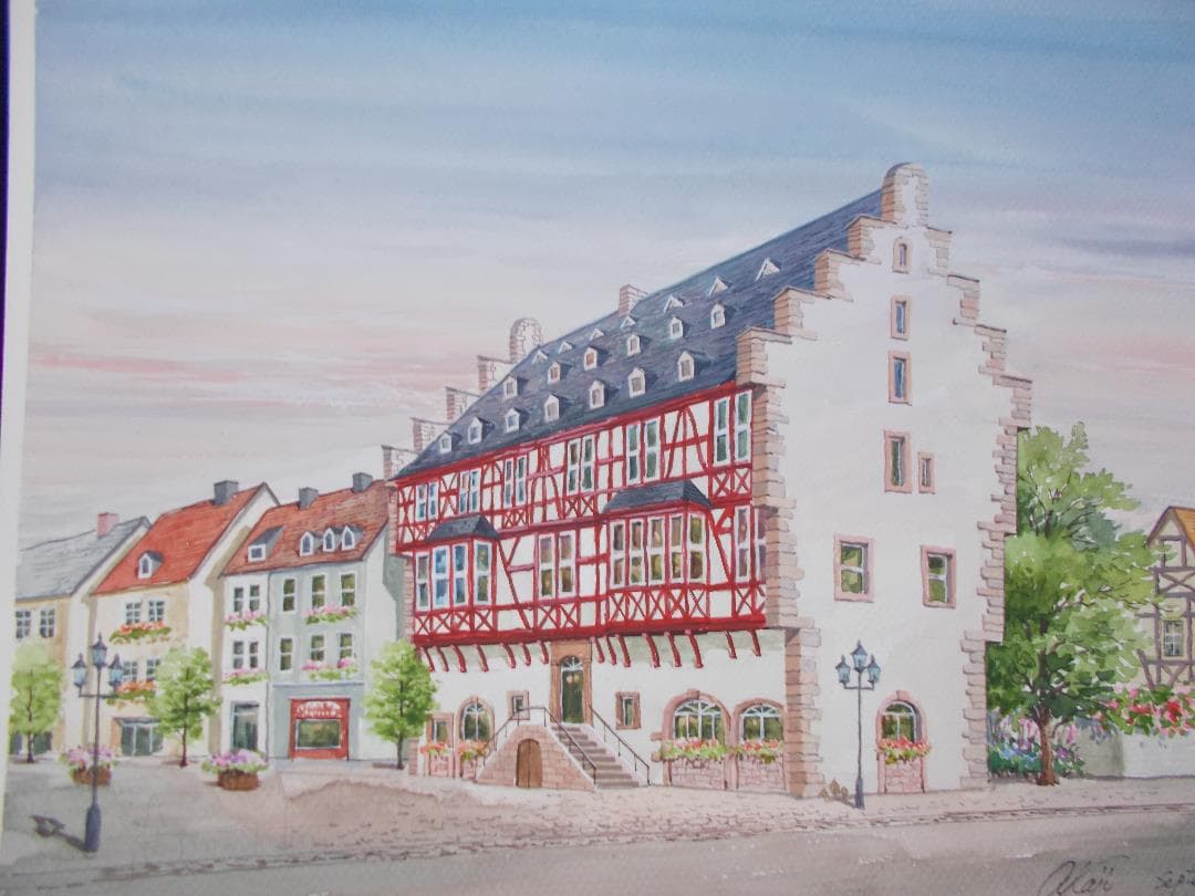 絵　手描き　オーバーハング　オリジナル