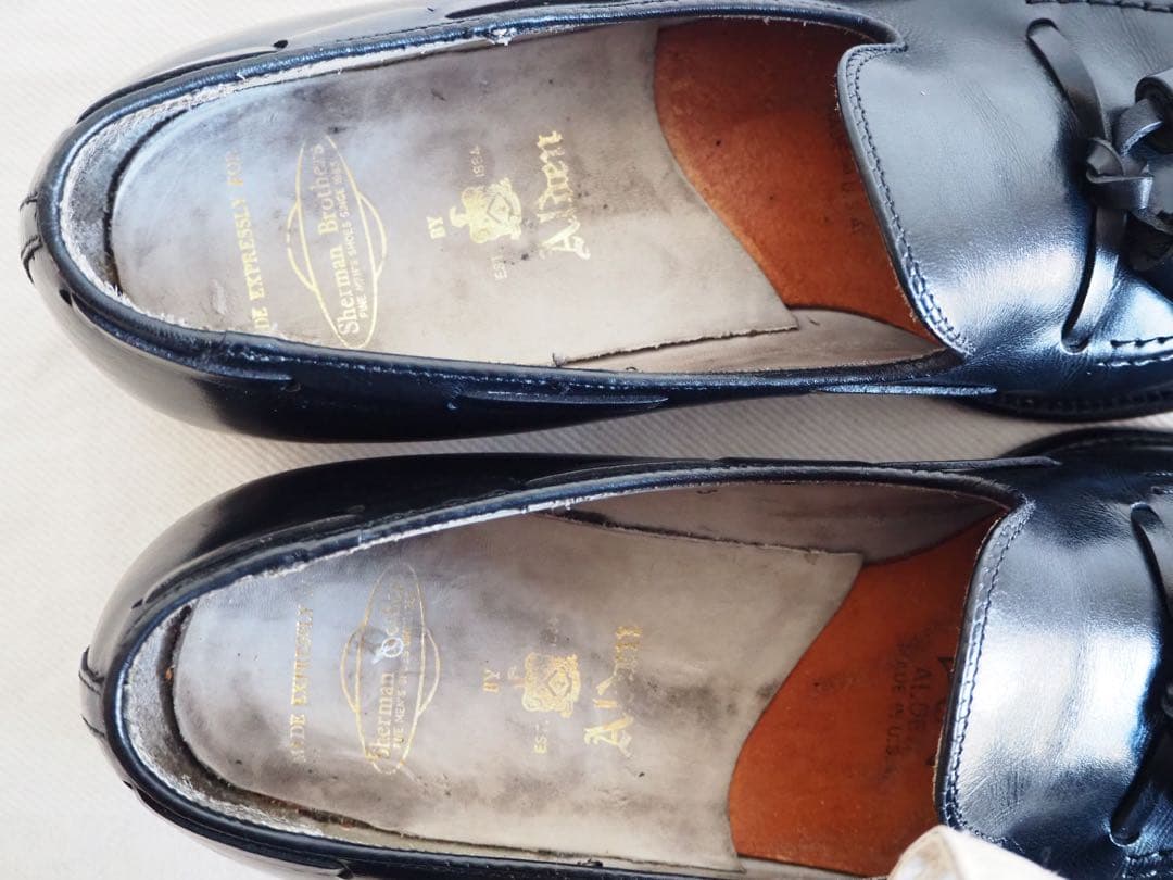 靴 Alden 660 Black Tassle Loafers US91/2