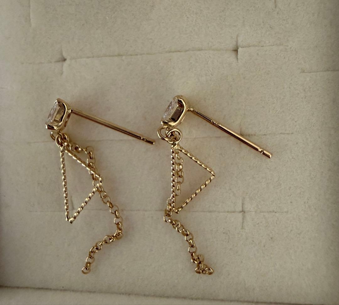 【新品・未使用】ジュエリーTSUTSUMI K10イエローゴールド　ピアス