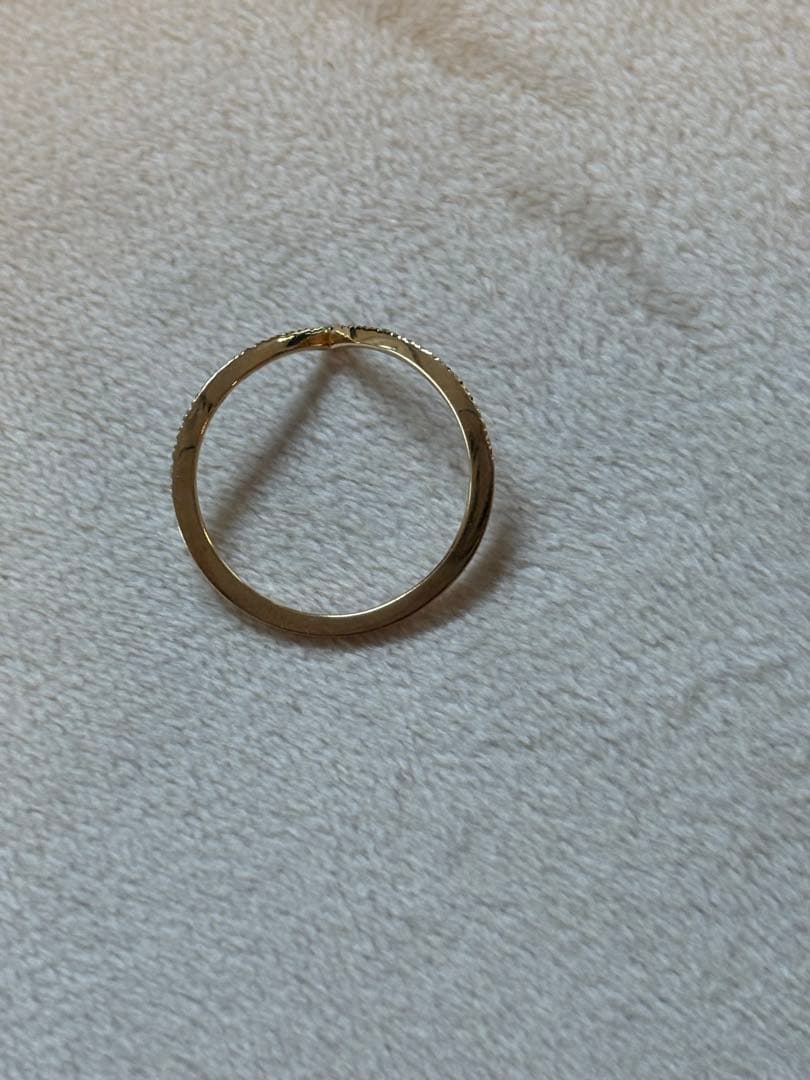 ココシュニック　k10 ダイヤモンド　ハーフエタニティ　v字 リング