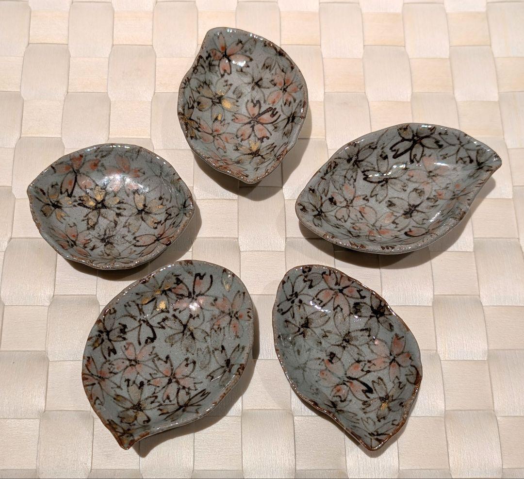 滝口和夫　桜　豆皿　５枚セット