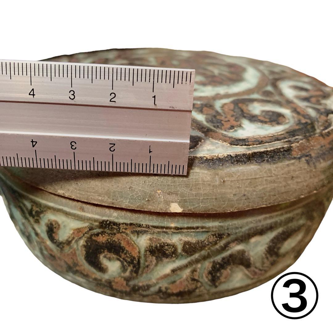 高麗 青磁 刻花象 花文 合子　中国　李朝　鳳凰　古美術　骨董品　朝鮮　香合