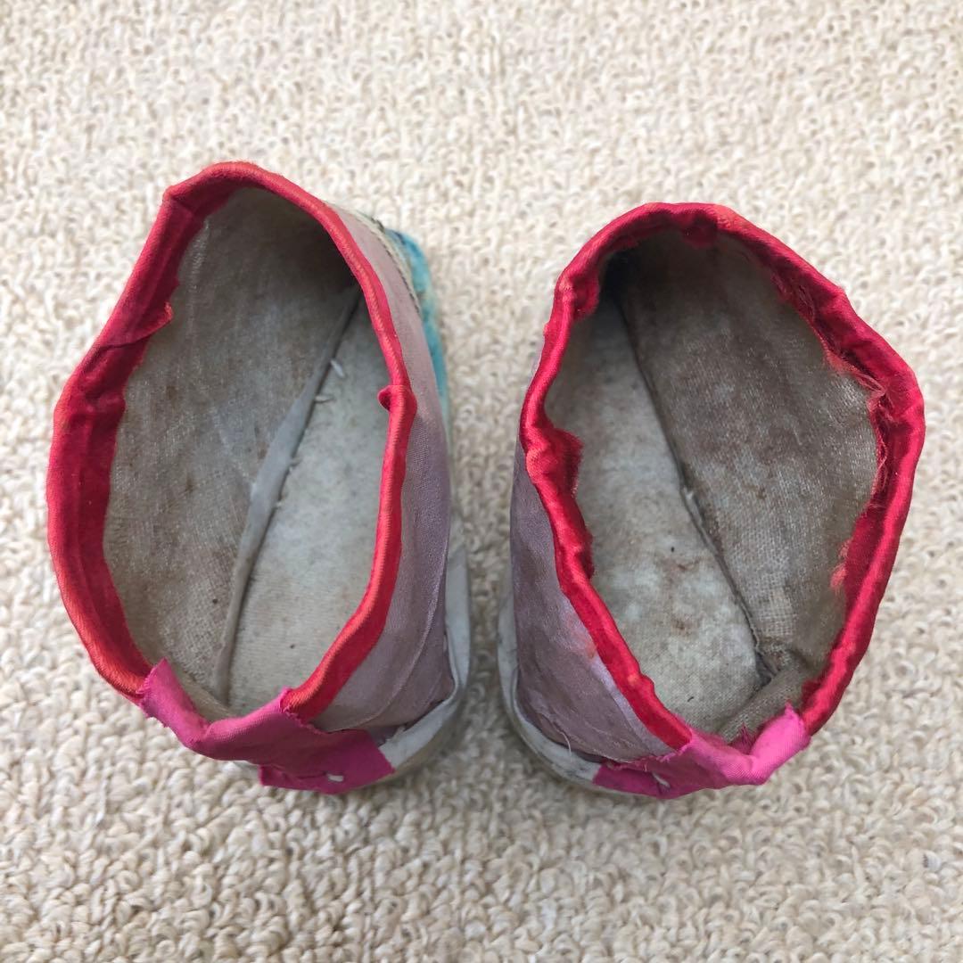 激レア　中国　清代のアンティーク　時代物　三寸金蓮 女性の靴　飾り稀少　極上レア