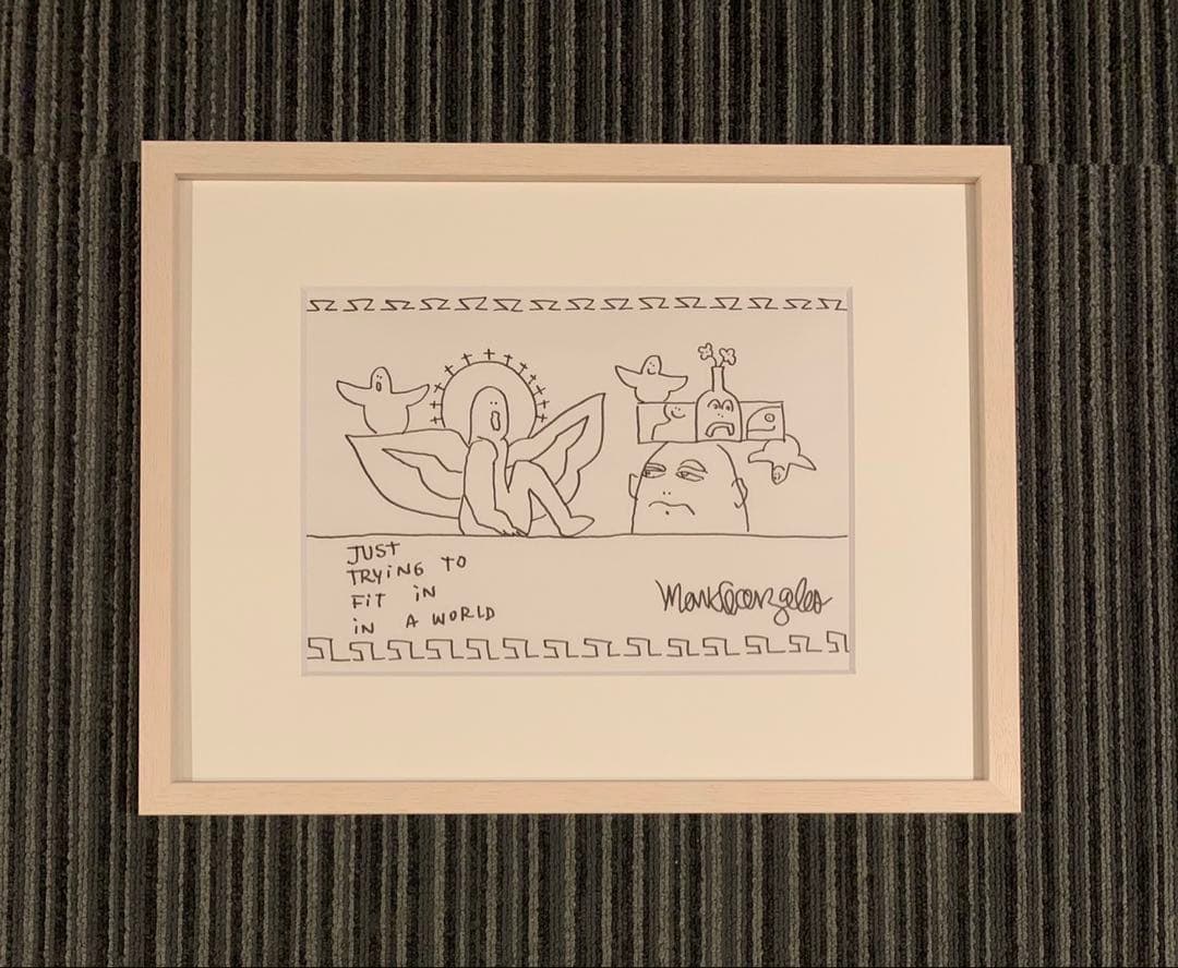 真作 Mark Gonzales マークゴンザレス GONZ 原画 サイン入り