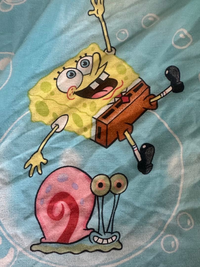 2005年スポンジボブ　フィットシーツ　ヴィンテージ USAムチャチャ