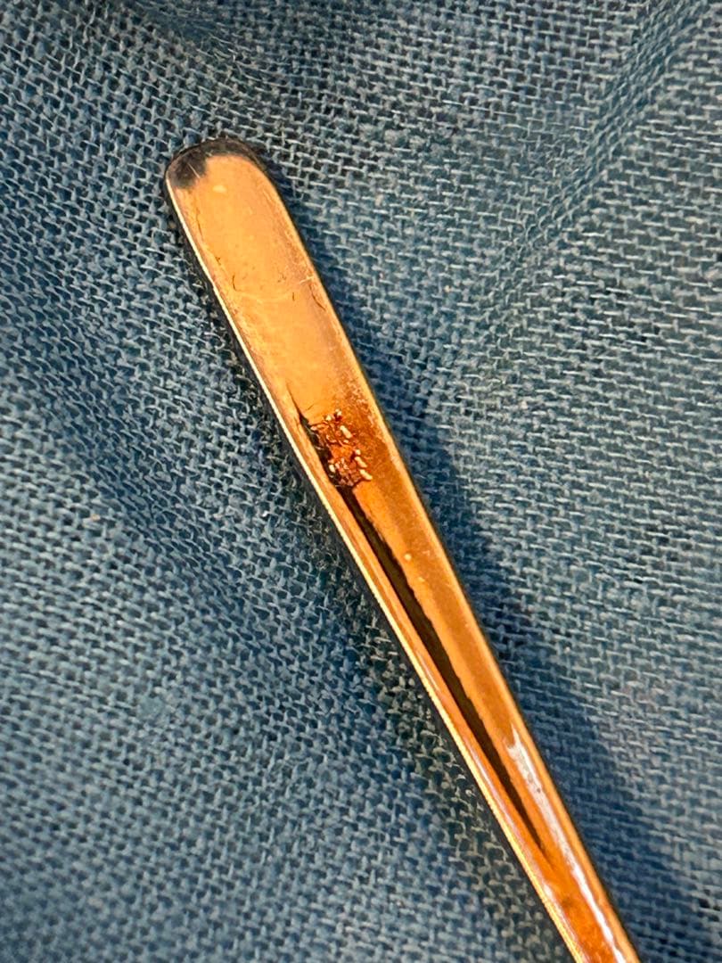 尚美堂　銀食器　若葉　さじ付　未使用品